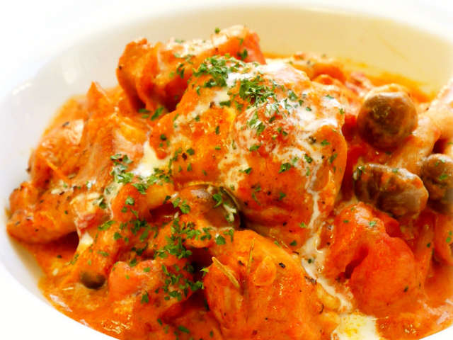 鶏肉 の トマト クリーム 煮