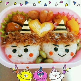 節分★ 鬼♬ おにぎり キャラ弁 簡単♬