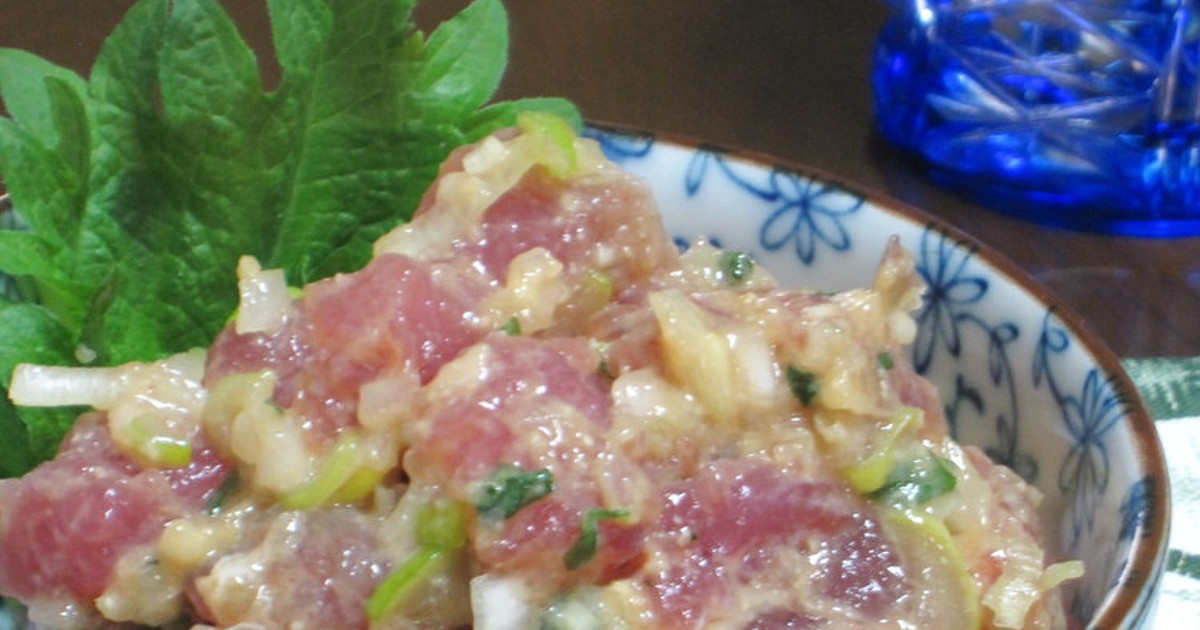 家の定番 薬味をたっぷりカツオのなめろう レシピ 作り方 By かつおとこんぶ クックパッド 簡単おいしいみんなのレシピが354万品