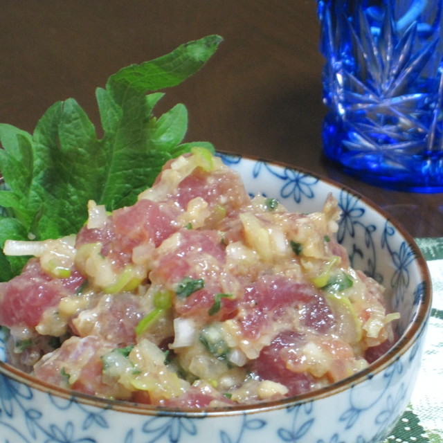 家の定番 薬味をたっぷりカツオのなめろう レシピ 作り方 By かつおとこんぶ クックパッド 簡単おいしいみんなのレシピが356万品