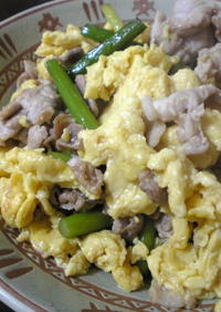 中国家庭料理！にんにくの芽の卵炒め