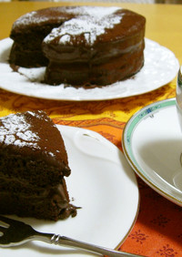 チョコ不使用★濃厚米粉チョコレートケーキ
