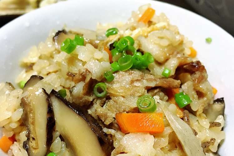 簡単 豚肉の味わい炊き込みご飯 レシピ 作り方 By ツキちゃんママ クックパッド 簡単おいしいみんなのレシピが361万品