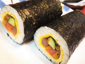 簡単★具がくずれず中央に!【海鮮恵方巻】
