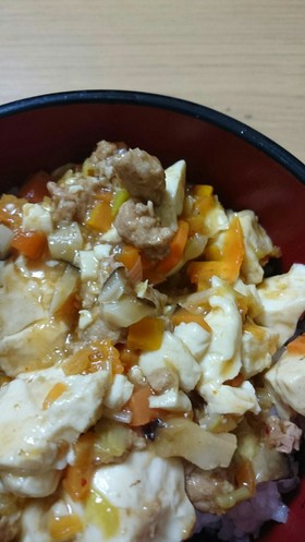 おでんの残り汁リメイク!和風麻婆豆腐