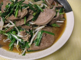 レバニラ炒め。
