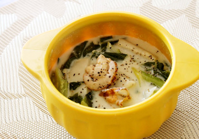 レンジで☆ほたてと里芋のミルク味噌スープの写真