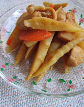 たけのこと鶏の甘味噌煮