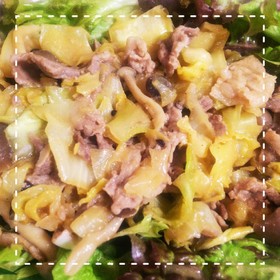 簡単!きゃべつとしめじの豚肉みそ炒め