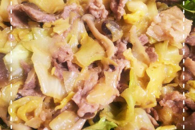 簡単 きゃべつとしめじの豚肉みそ炒め レシピ 作り方 By けいこ317 クックパッド 簡単おいしいみんなのレシピが352万品