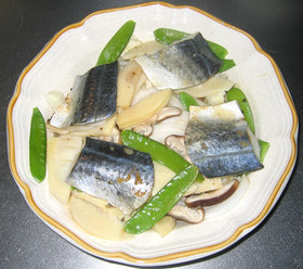 鰆と野菜のレンジ蒸し