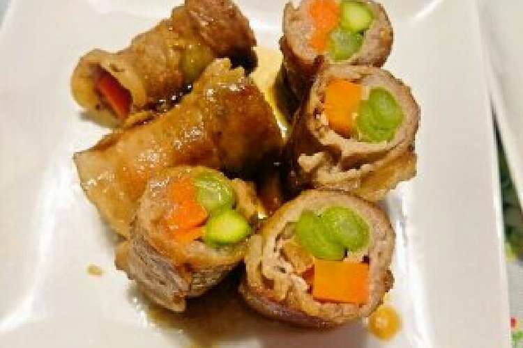 定番照り焼き アスパラ人参の豚バラ肉巻き レシピ 作り方 By Ayana703ママ クックパッド 簡単おいしいみんなのレシピが354万品