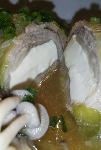 豆腐と豚肉の白菜ロール