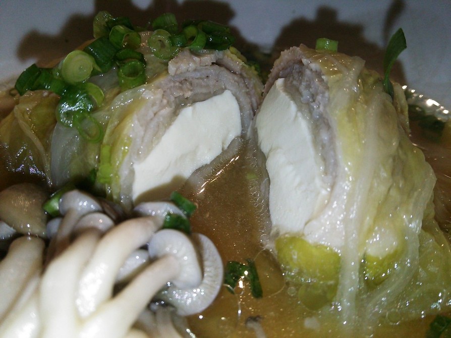 豆腐と豚肉の白菜ロールの画像