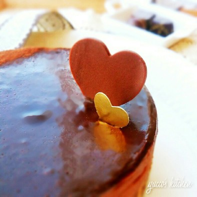 バレンタイン✾簡単チョコムースのケーキの写真