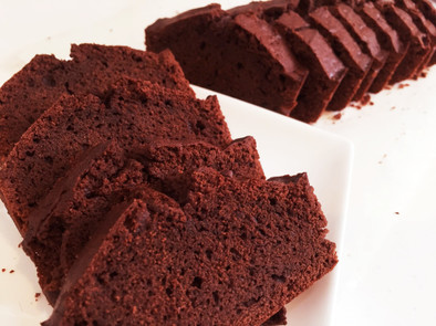 チョコレートのパウンドケーキの写真