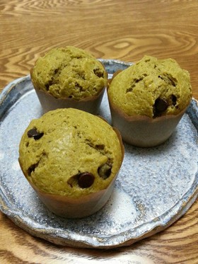 HMで抹茶とチョコのマフィン♡