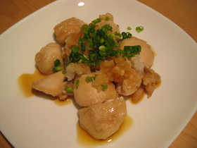 簡単ささみのポン酢おろし