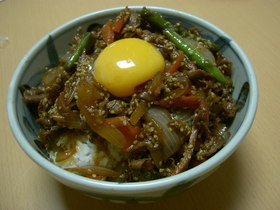 簡単!牛肉のプルコギ丼☆