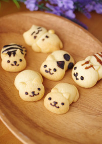 薄力粉で簡単！ねこあつめ風ねこクッキー