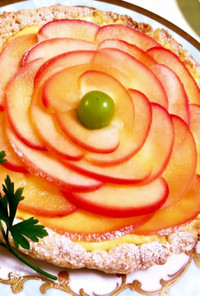リンゴのお花が咲いた カスタードパイ