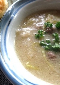トルコ料理◆ねぎと胡椒肉団子のスープ
