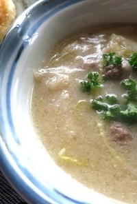 トルコ料理◆ねぎと胡椒肉団子のスープ