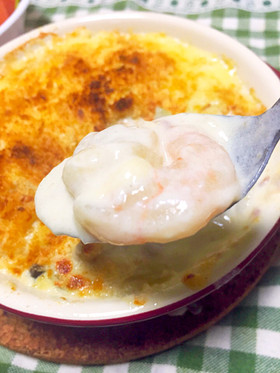 糖質制限 豆腐クリーム海老グラタン