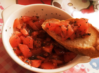 簡単☆トマトのブルスケッタの写真