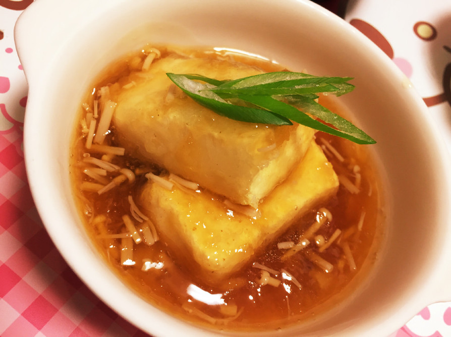 大好物☆えのきとおろしの揚げ出汁豆腐の画像