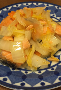 簡単美味＊鮭と野菜の甘酢炒め