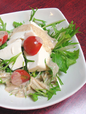 ベストオブ水菜レシピ！水菜と豆腐のサラダの画像