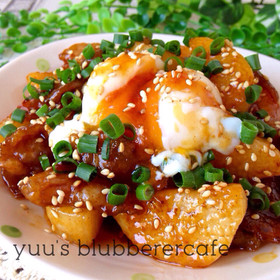 ♡長芋&豚バラ肉の韓国風スタミナ炒め♡