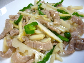 豚肉とたけのこの中華炒め