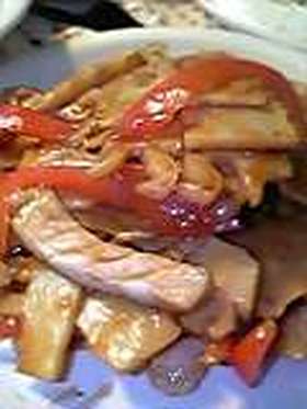 豚肉と筍のオイスターソース炒め