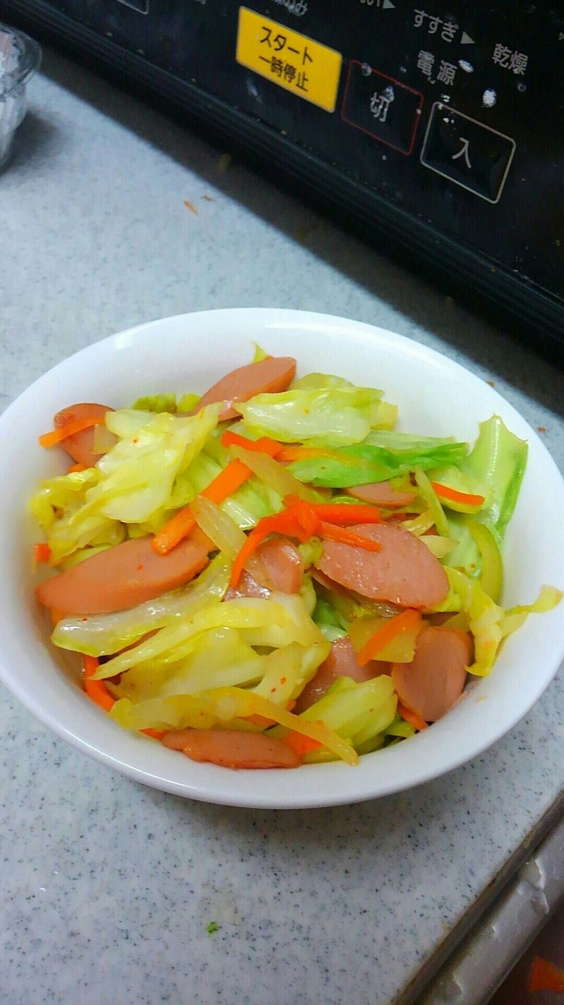 ウィンナーのピリ辛野菜炒め❤お弁当にも❤の画像