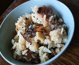 中華風おこわでタケノコ消費!