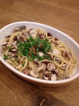 きのことあさりの和風ボンゴレ