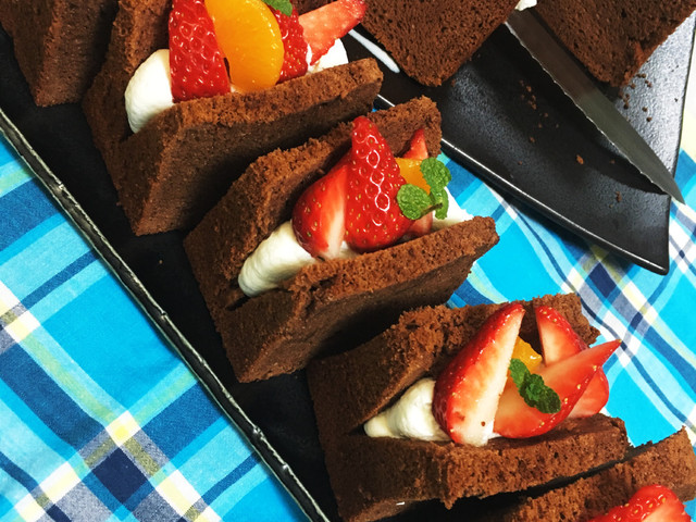 バレンタイン チョコレートシフォン レシピ 作り方 By きまぐれのぶ クックパッド