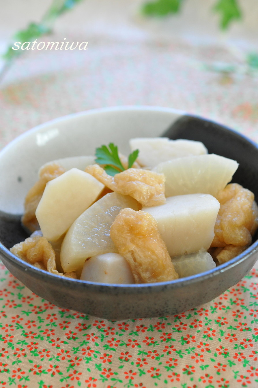 大根✿里芋✿あげの簡単煮物の画像