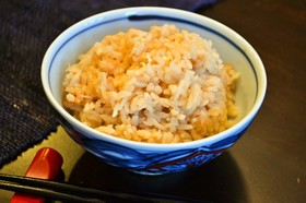 蟹の炊き込みご飯 蟹とゆずポン酢だけ!