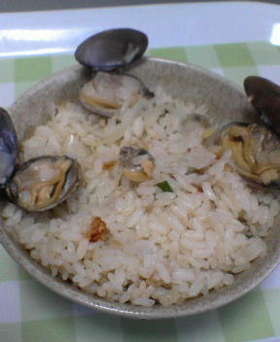 あさりの味噌風味炊き込みご飯