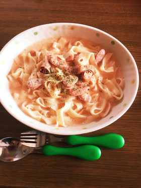 簡単トマトクリームうどん