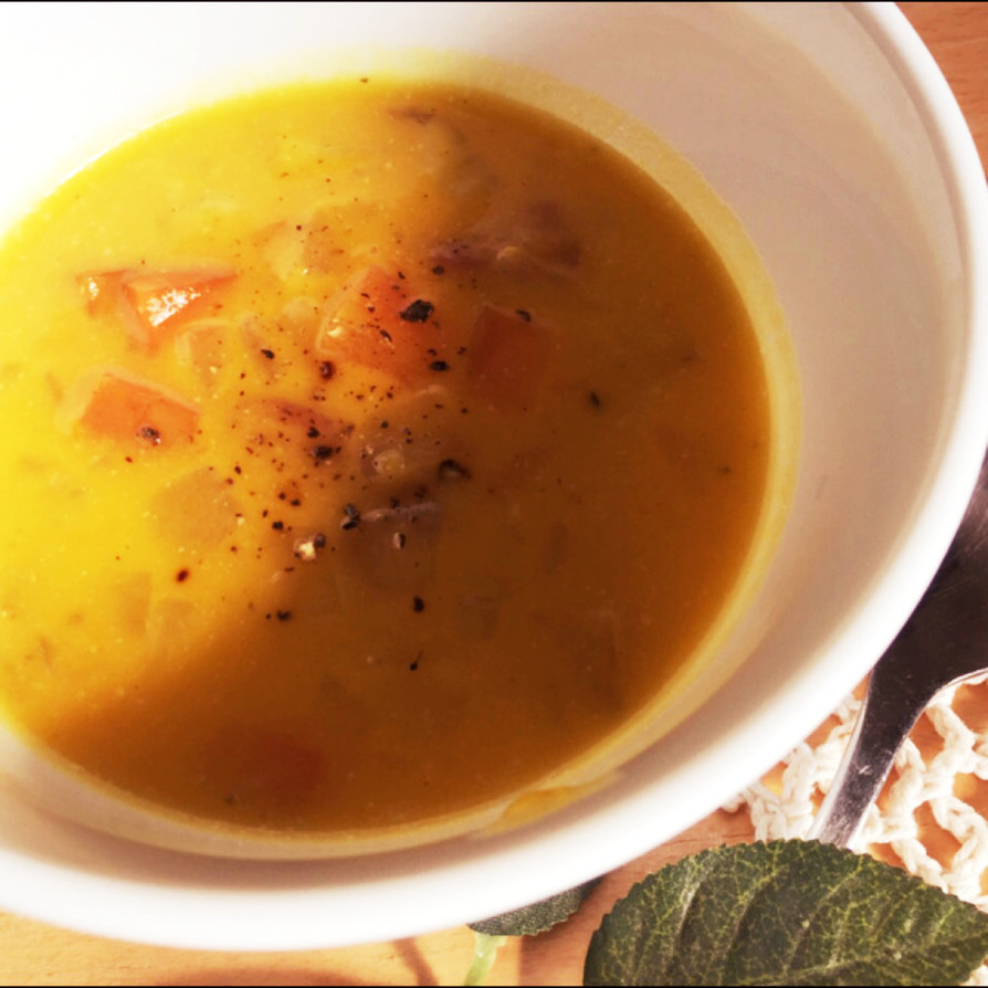 ほっこり♪かぼちゃ豆乳スープの画像