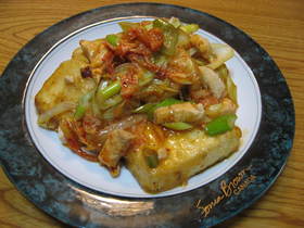 キムチ揚げだし豆腐