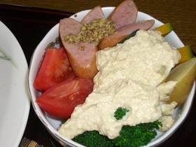 簡単niヘルシー☆お豆腐ディップ☆