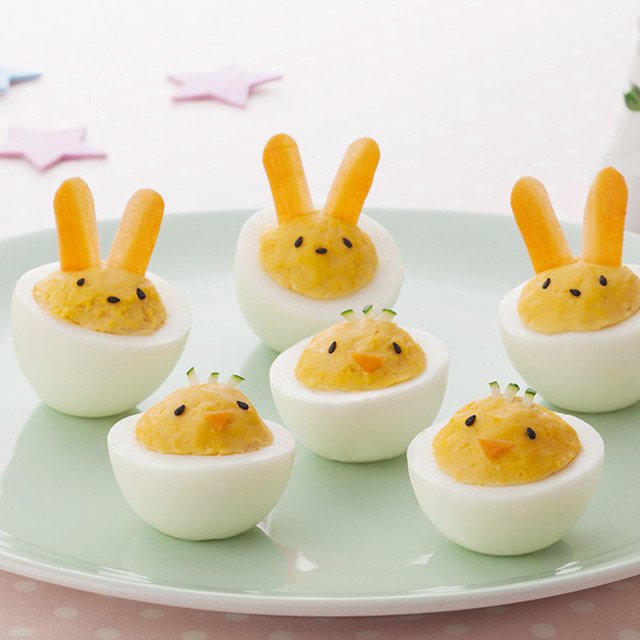 うさぎとひよこのドレスドエッグ レシピ 作り方 By キユーピー野菜レシピ クックパッド