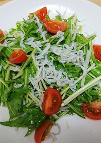 超簡単‼しらすと水菜のサラダ