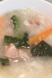 ポカポカ♪生姜とすりレンコンのスープ