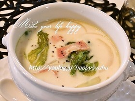 レタスとベーコン☆ミルクスープ